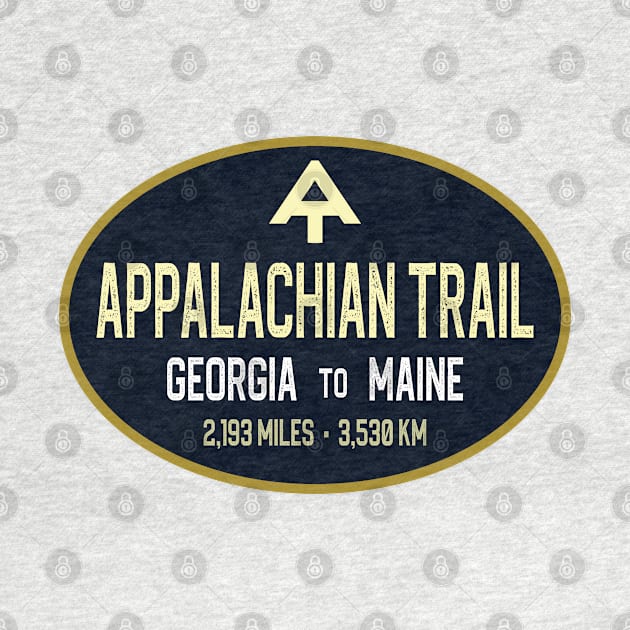 Appalachian Trail - Georgia to Maine - Dark Blue Oval by TGKelly